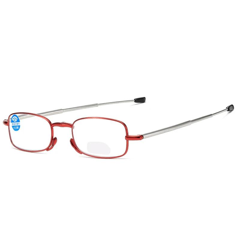 Anti-Blu-ray Reading Glasses Foldable Reading Eyeglasses for Men Women Fashion Metal Glasses with Original Box