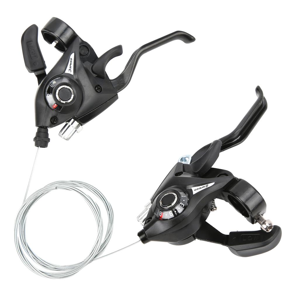 WAKE Bicycle Shifter Brake MTB Road Bike Riding Cycling Disc Brake Levers with Shift Cable3X8 24