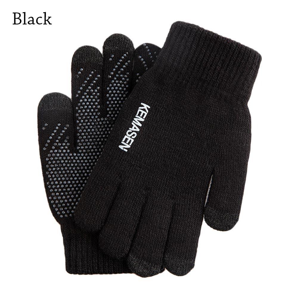Warm Touch Screen Mitten Thicken Non-slip Gloves Fashion Knitted Gloves  Men Women