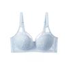 Lingerie Women's Full-cup Summer Bra with Soft Steel Rims for Breast Retraction and Anti-sagging Lace French Thin Bra