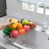 Wowfill Over-the-Sink Extendable Dish Drainer, Stainless Steel, Rust-Resistant and Scratch-Resistant (Silver, 33cm)