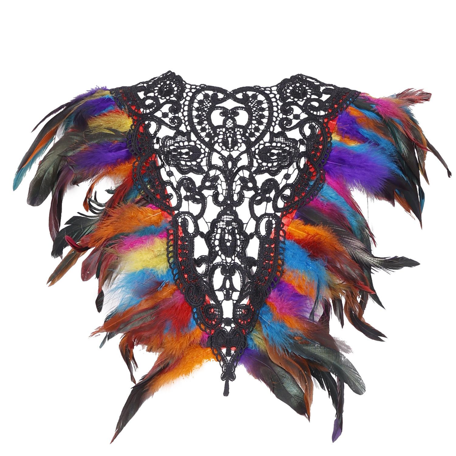 

Sexy Design, Feather Lace, Wire Harness, Sexy Tie Top, Party and Dance Dress Up, Party Costume, Halloween Dress Up різнокольоровий