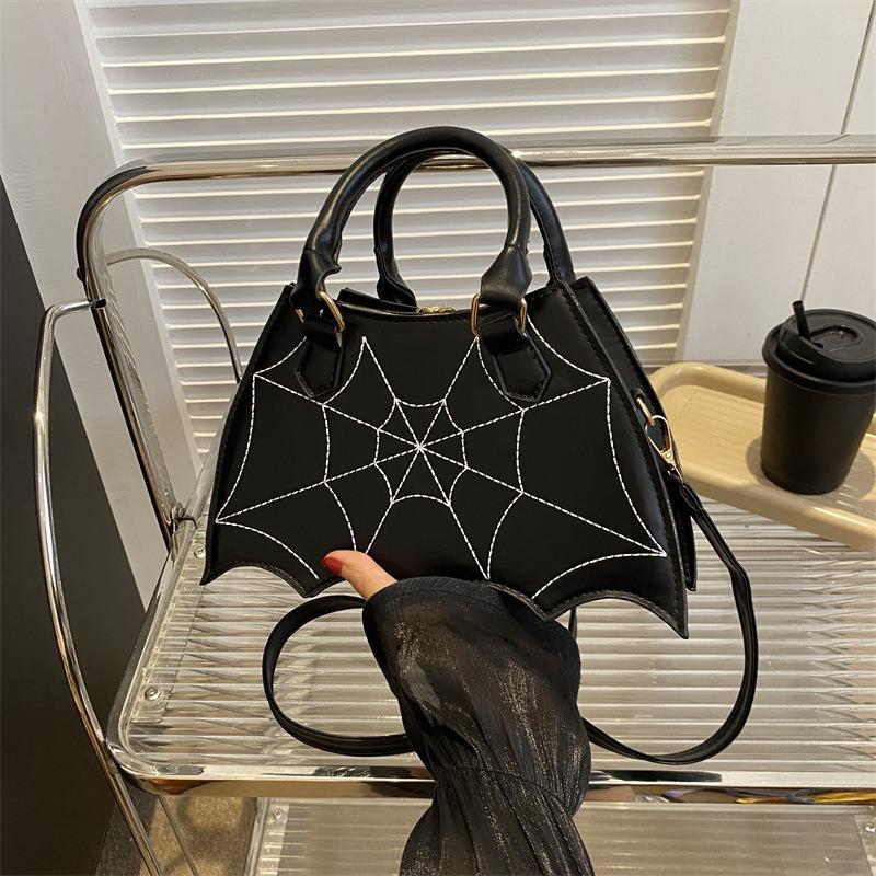 Personalized Bat Handbag Bag Women's New Summer Embroidery Thread Solid Color Shoulder Bag Popular Trend Messenger Bag Bag