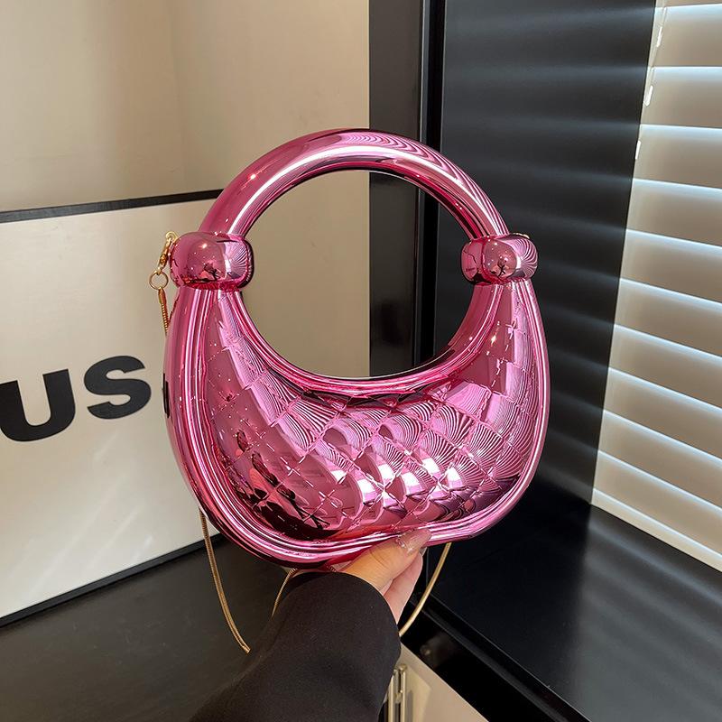 Women's bag 2025 new European and American fashion gradual change color messenger box bag niche hand carry rope knot dumpling bag tide