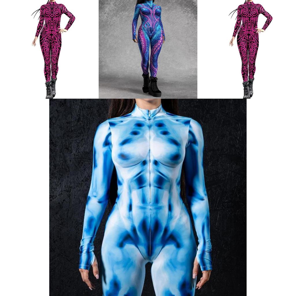 Fantasy Theme Cosplay Bodysuit With 3d Digital Print For Adult Costume Events