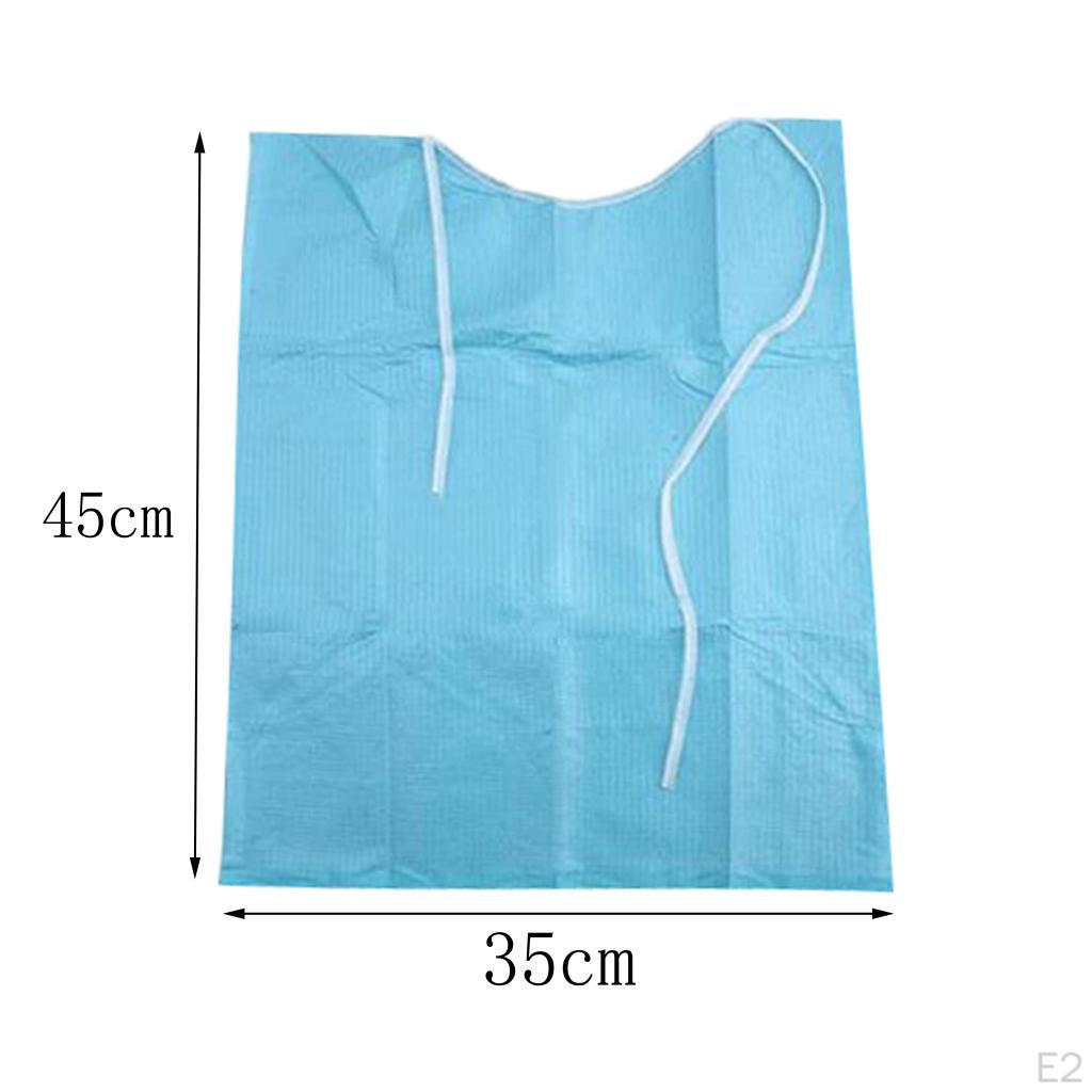 30x Disposable Bibs Scarf Checking Neckerchief Towel Sputa Pad Materials