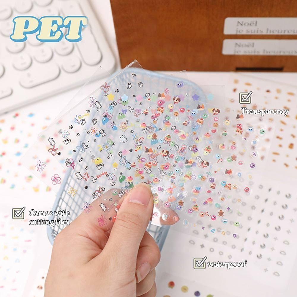 24Pcs/Set No-Repeat Nail Sticker Self Adhesive Soft Embossed Cartoon Stickers Multifunction Decal Nail Art Sticker