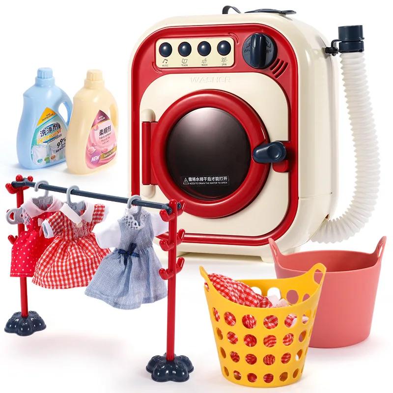 

Pretend Play Kids Game Washing Machine Toy House Mini Simulation Electric Toys Rotate Kinetic Cleaning Preschool Toys For Girls