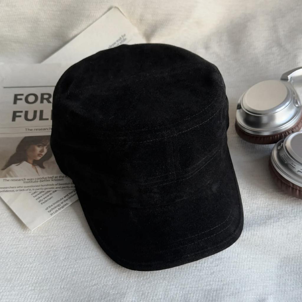 Japanese Retro Equestrian Hat Suede Duck Tongue Beret Women'S Casual Versatile Spring And Autumn Octagonal Hat Shows Small Face