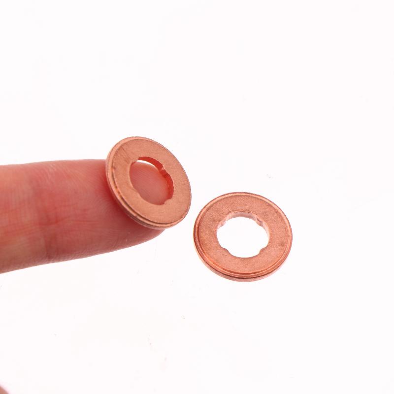 10Pcs 1.5/2.0Mm Common Rail Injector Nozzle Copper Pad Gasket For Diesel Injector Sealing, Diesel Pump Repair Tool Parts