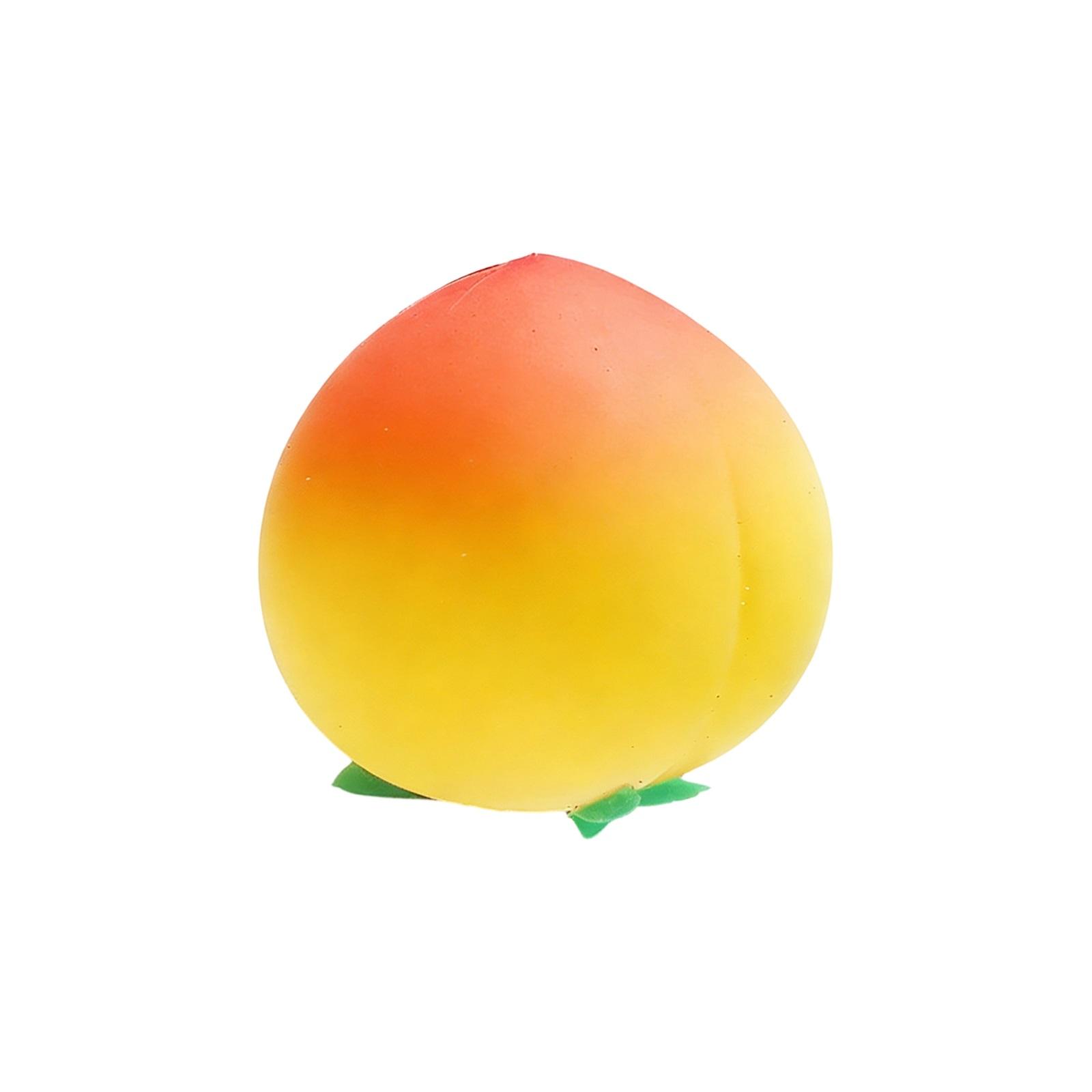 

Realistic Peach Stress Relief Toy Soft Squeeze Squishy Fruit Shape Sensory Fidget Toy for Hand Therapy and Anxiety Relief One Size жёлтый