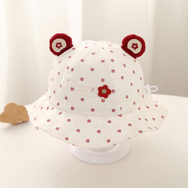 Korean Style Cute Adjustable Baby Bucket Hat for Spring/Summer - Sun Protection for Boys, Girls, Infants, and Toddlers