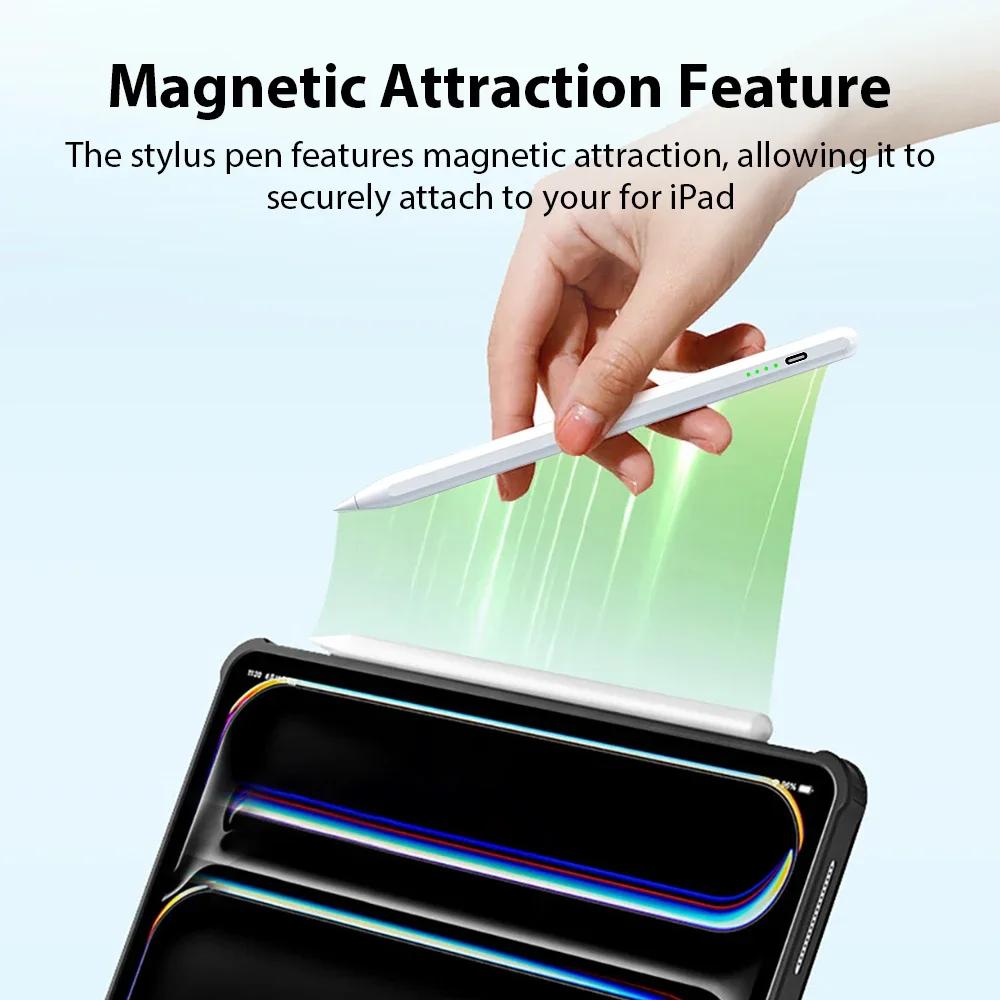 For Pencil Stylus For iPad A16 11th Air 13 5 4 M3 M2 Pro 11 12.9 M4 Pens 10 9 10th 9th Generation Mini 7 6 Touch Pen
