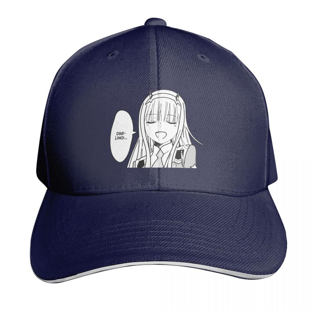 Zero Two Cute Kawaii Anime Peeker Darling In The Franxx Baseball Cap Beach Sun Hat For Children birthday Golf Women Unisexs