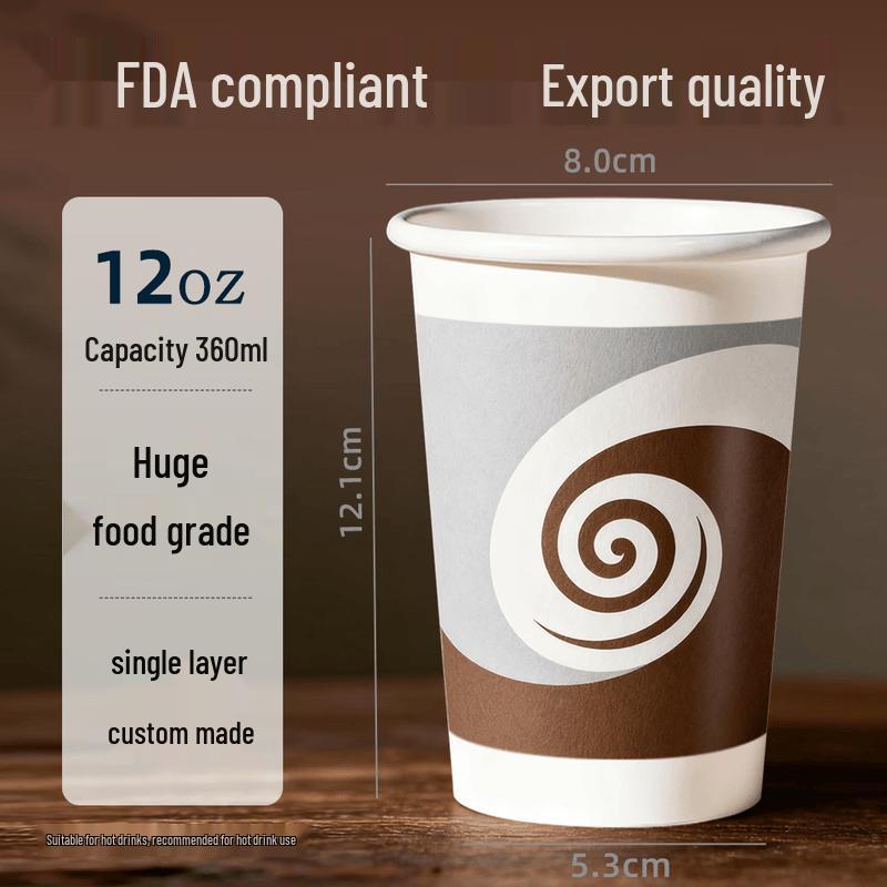Food-Grade Disposable Coffee Cups with Lids