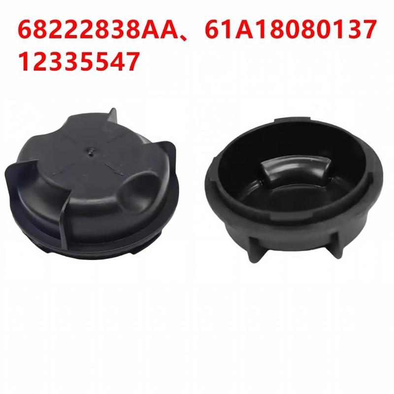 Replacement Headlight Back Cover for Rear Housing Upkeep, ABS Dust Cover Cap With Black Round Form for Practical Maintenance 68222838AA 61A18080137