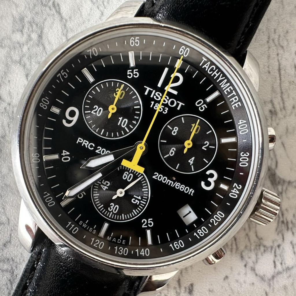 [USED]TISSOT PRC 200 T055417A Chronograph Black Dial 200m Swiss Watch