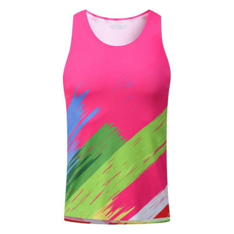 Camiseta sin mangas Deportiva para Correr Maratón al Aire Libre Verano Secado Rápido Hombres Mujeres Chaleco de Fitness Moda Transpirable Camiseta de Gimnasio Camiseta Casual