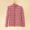 New light and thin stand-up collar down jacket women's short light and large size slim white duck down autumn and winter jacket