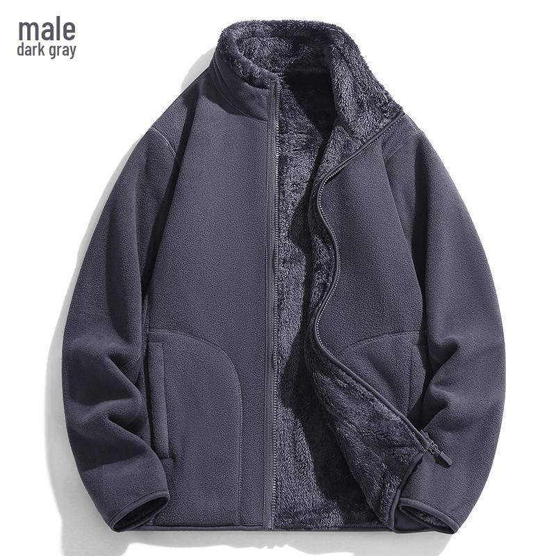 Ollie Double-Sided Polar Fleece Couple Jacket - Soft, Warm, Trendy Winter Coat
