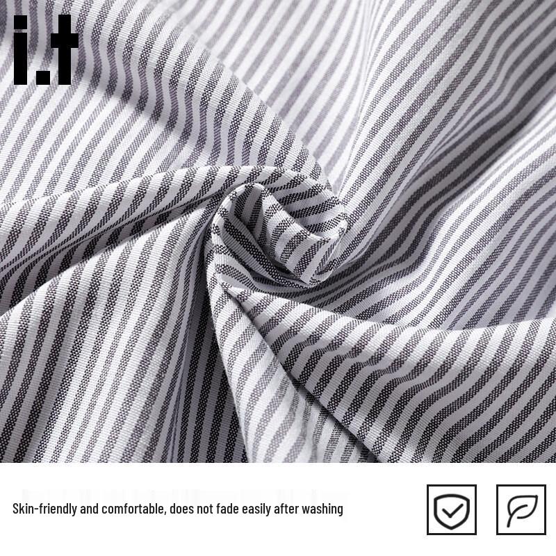 CHOCOOLATEit Men's Striped Lapel Long Sleeve Shirt