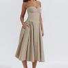 New Arrival Autumn Spaghetti Strap Multi-color Sexy Mid-length Skirt