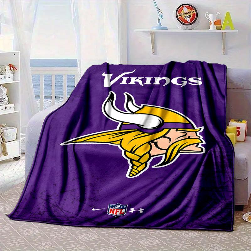 Vikings Team Spirit Portable Blanket/Soft Blanket Bedding Blanket Suitable for Travel Camping Living Rooms Offices Sofas Fan Gifts