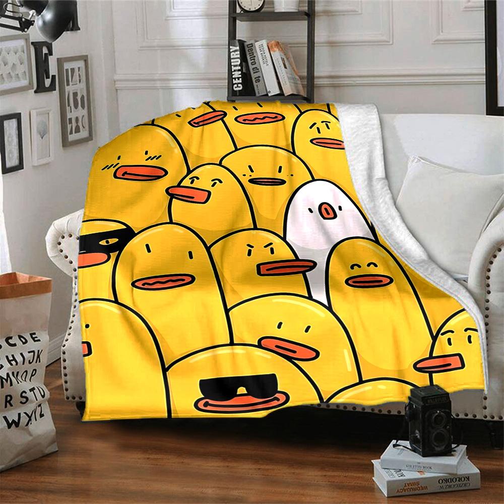 1pc Duck Pattern Blanket Warm,Perfect for Camping And Travel, Making It a Great Gift for Any Season yy250904187
