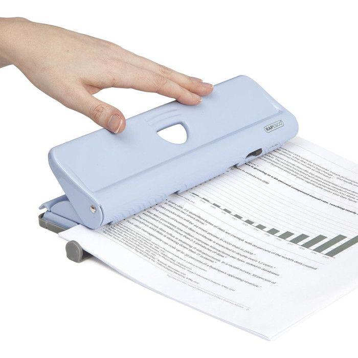 Rapesco 720 Perforateur 22 feuilles 4 trous métal bleu pastel