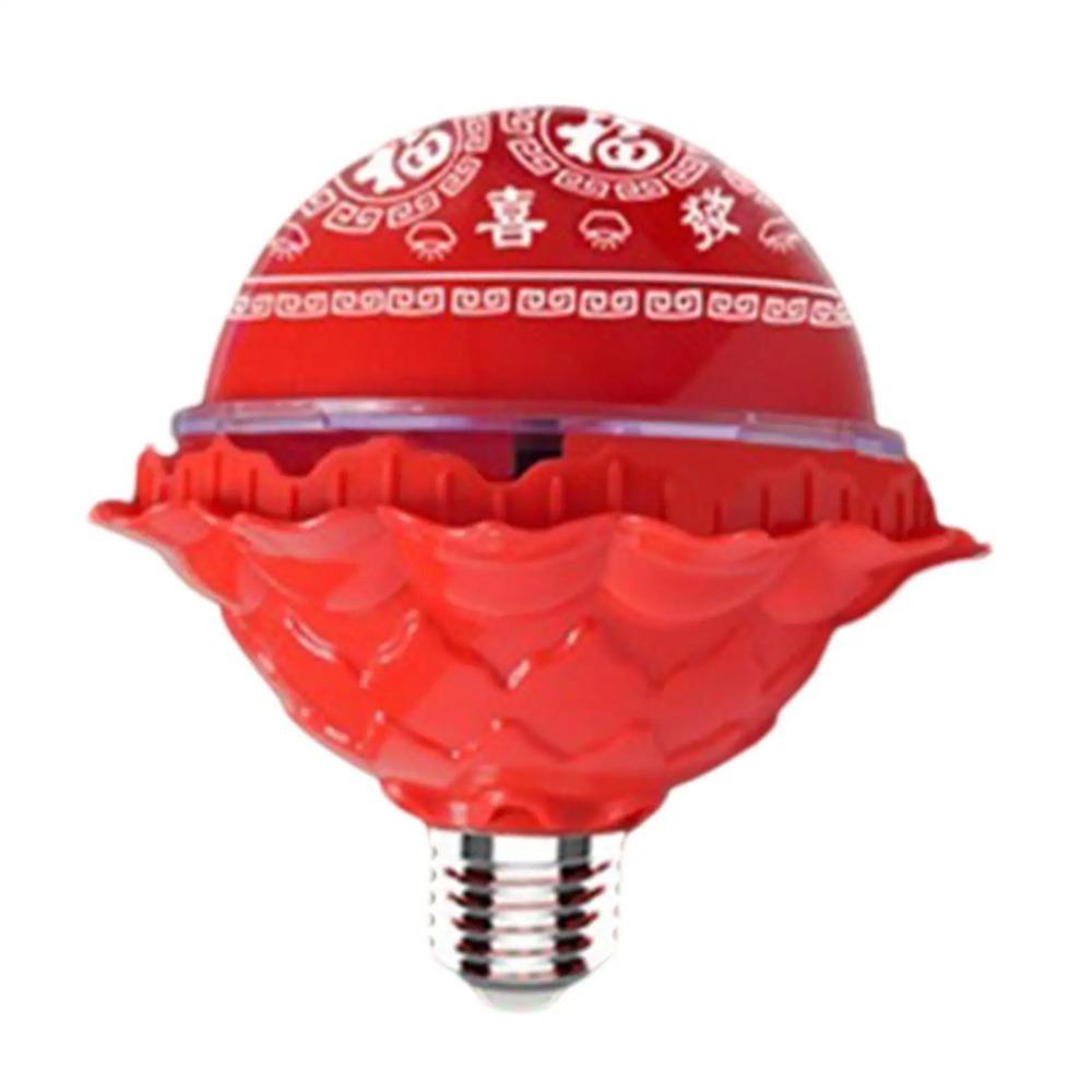 Red Color Changing New Year Lantern Rotating LED Atmosphere Lamp Self Flashing Automatic Chinese Fuzi Light Bulb Home Decor