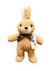 Soft and Fluffy Rabbit Plush Toy with a Childlike Tag and Size Made In Perfect As a Birthday Gift or Celebration Ribbon, M, Brown, 35cm, Japan,