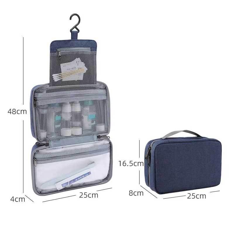 Men's Waterproof Travel Wash & Makeup Bag - Foldable & Portable for Daily Storage