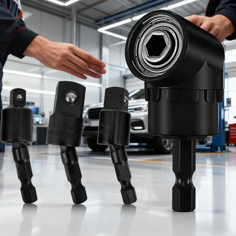 360 Degree Wind Batch Link Rod 1/4 3/8 Electric Wrench Hexagonal Handle To Square Head Socket Conversion Link Rod