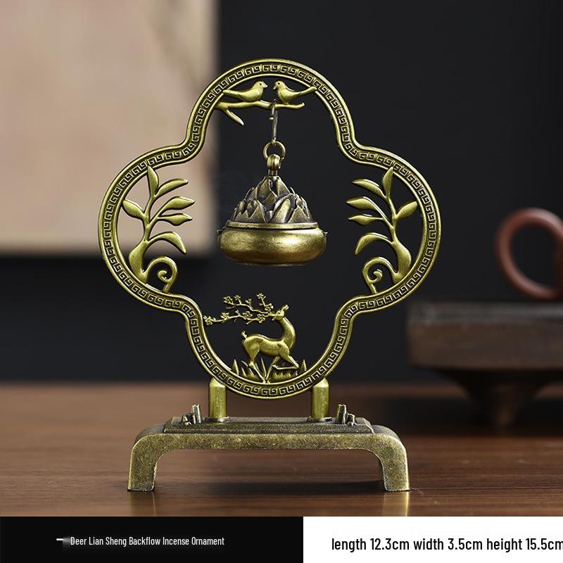 Creative Crane Lotus Hanging Incense Burner - Zen Tea Ceremony Home Decor.