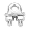 5 pcs Stainless Steel Clamp Wire Rope Clip Cable Clamp Fastener Silver  (M6)
