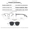 Magnetic Clip-On Glasses Frame Polarized Sunglasses Driving Sunglasses 3 IN 1 Half-frame Metal Stainless Steel