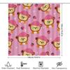 Bear Pattern Shower Curtain Waterproof Decorative Bathroom Liner For Kids Bathrooms Pink Strawberry Design