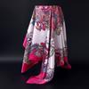 Fashion Square Silk Scarf Women Headband 90*90cm Print Neck Scarfs Office Hair Band Hand Kerchief Female Bandana Headwear