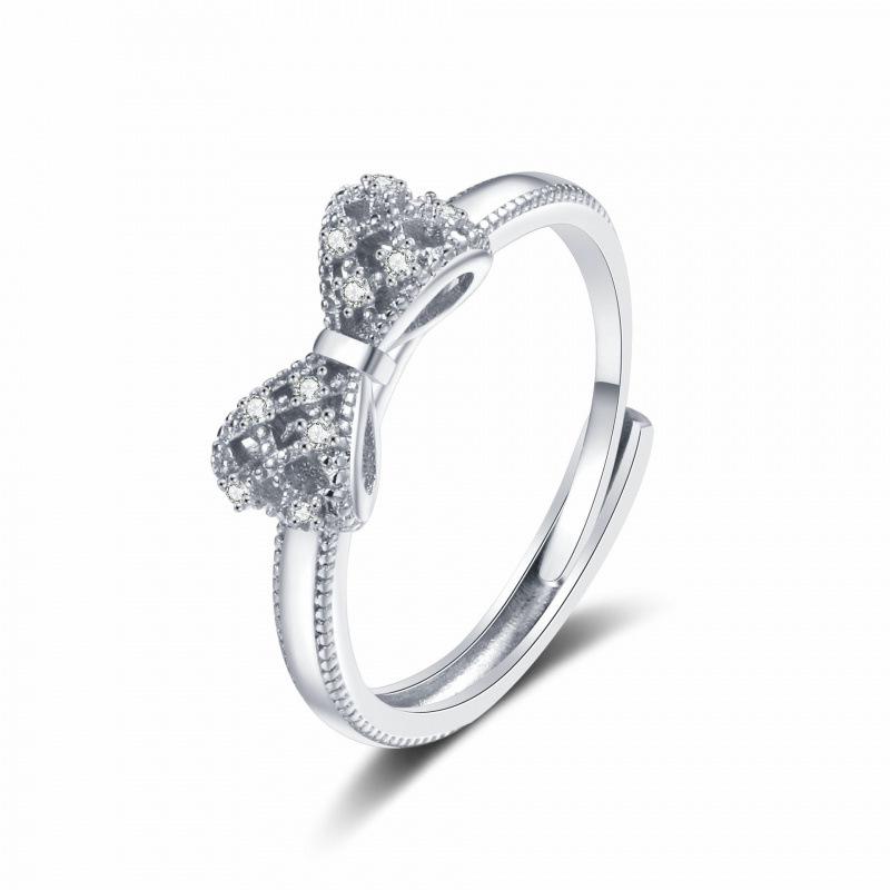 Trendy Bow Ring with Micro-set Zircon Stones