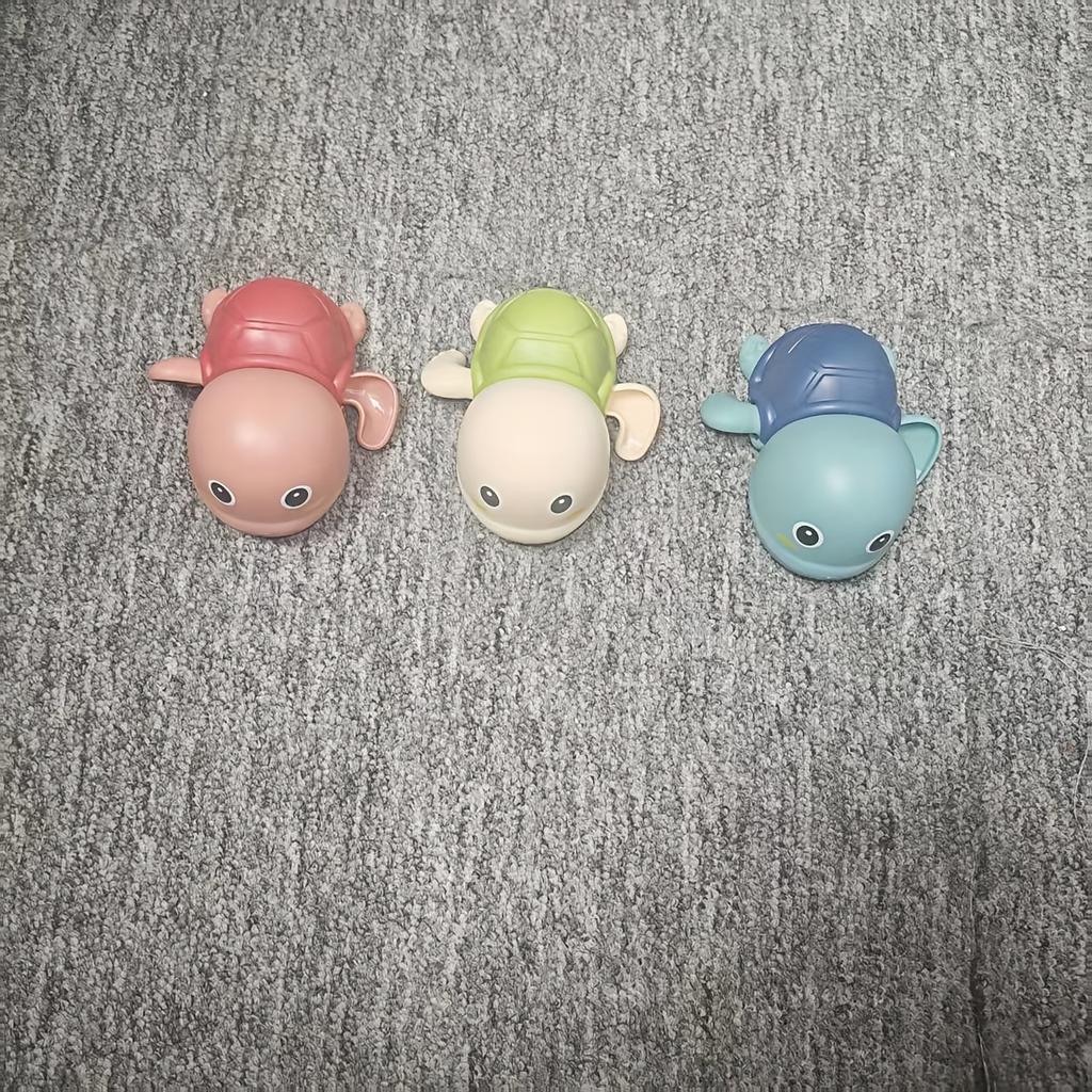 3Pack Bath Toys Floating Turtle Bath Toys with Red, Blue,Green Turtles  Safe Non Toxic Baby Bathtub,Pool Swim Learning Toys for Toddlers 1-3 Years Old