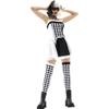 S-XL Drag Queen Vampir Clown Karomuster Harlekin Halloween Dämon Kostüm