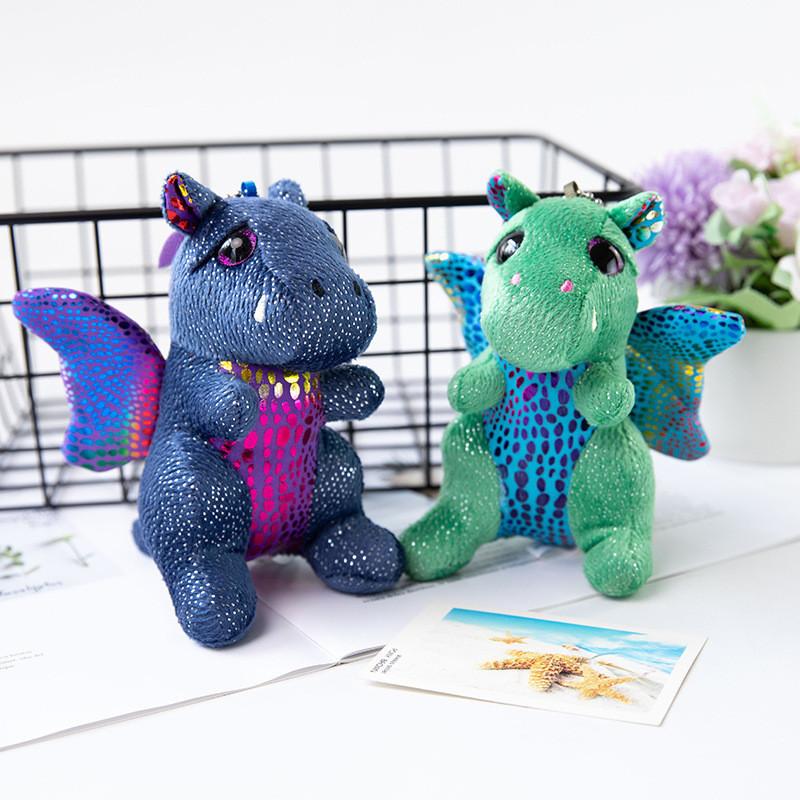 Adorable Plush Dinosaur Keychain Realistic Pterosaur Toy Gift With Bright Fabric