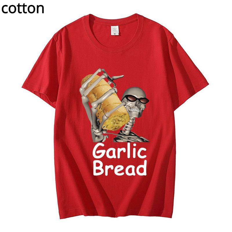 Vitlöksbröd Herr T-shirt Grafisk Vintage Bomulls T-shirt Herr- Och Dam Kortärmad Trend