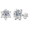 925 Sterling  Zirconia Round Stud Earrings For Women Moissanite Stud