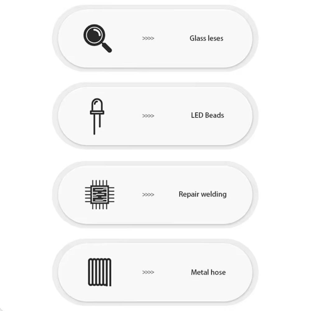 3.5X 12X Clip Welding Magnifier with 2 LED Clip Iron Welding Stand Station Magnifying Glass