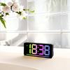 Colorful LED Digital Desk Clock with Large Display Alarm Temperature Night Light for Home Office Christmas Décor