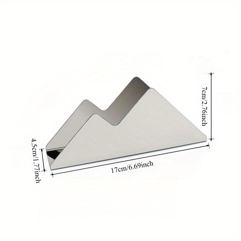 Customizable Text Stainless Steel Tissue Holder Creative Double Peak Tissue Stand Hotel Bar Restaurant Coffee Shop Napkin Rac
