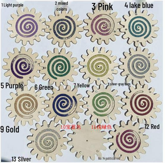 Hand-Painted DIY Busy Board: Educational Wooden Gears & Clock Ornament for Teaching and Decoration