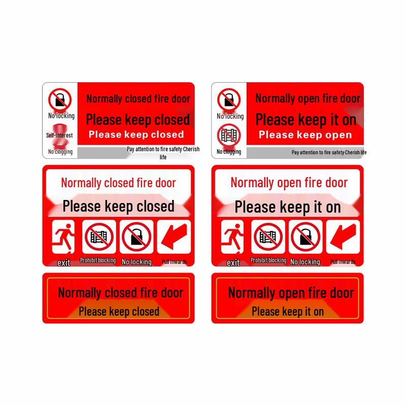 Normally Open Fire Door Signage (10-Pack)