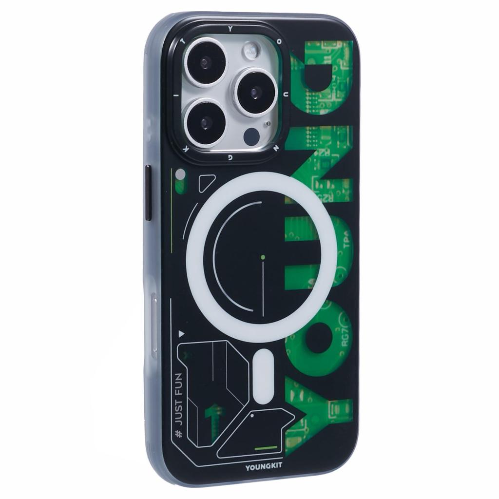 YOUNGKIT Future Series for iPhone 16 Pro Case Compatible with MagSafe IMD TPU Anti-Scratch Cover
